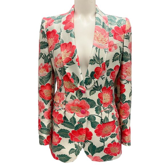 Dolce & Gabbana Red / Green Floral Jacquard Jacket - Picture 1 of 6